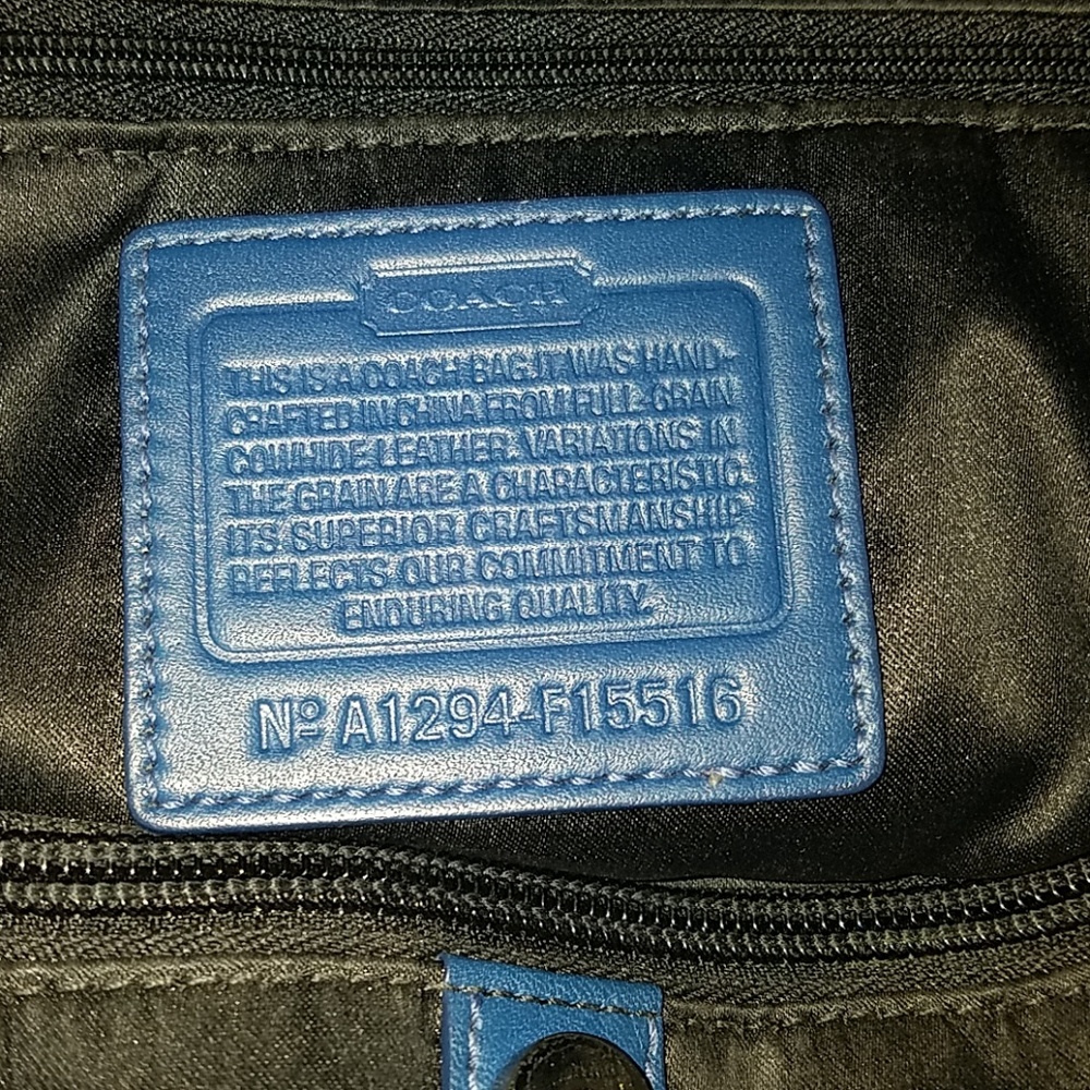 Coach Blue Shoulder Purse - Picture 5 of 10